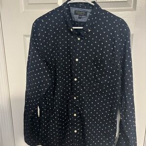 Banana Republic Dark Blue Shirt with Light Pattern
